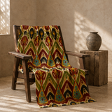 Bukhara Crest Luxury Silk Adras Throw