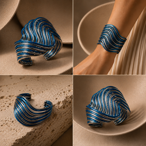 Blue Grotto Wave Cuff