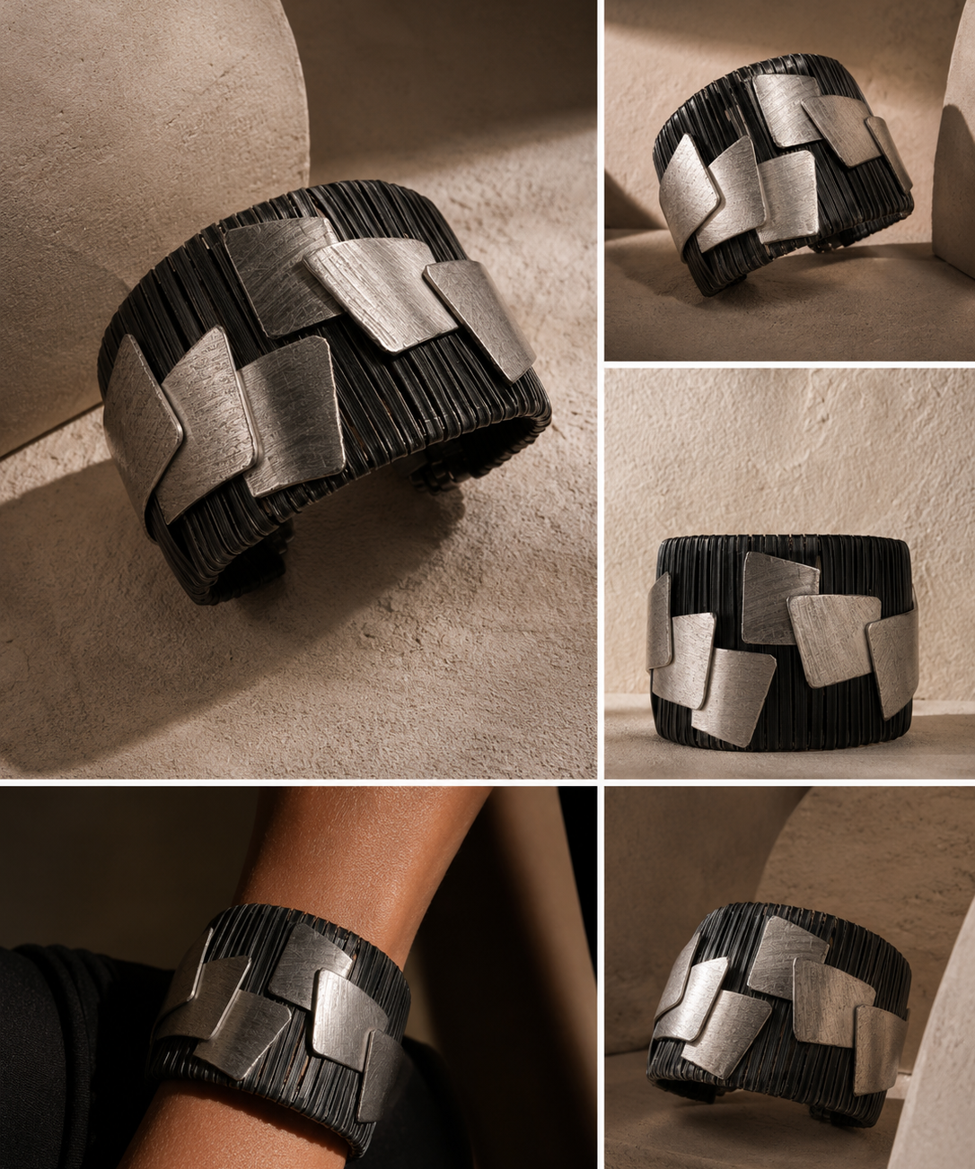 Cetina Silver Current Cuff