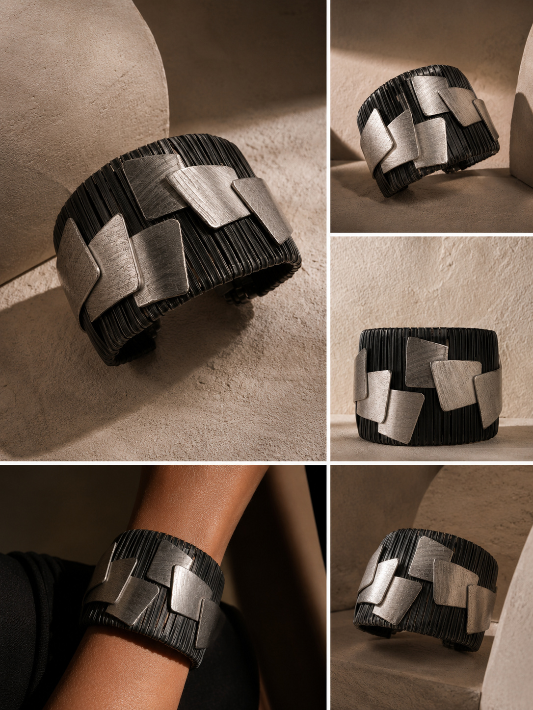 Cetina Silver Current Cuff