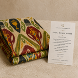 Bukhara Crest Luxury Silk Adras Throw