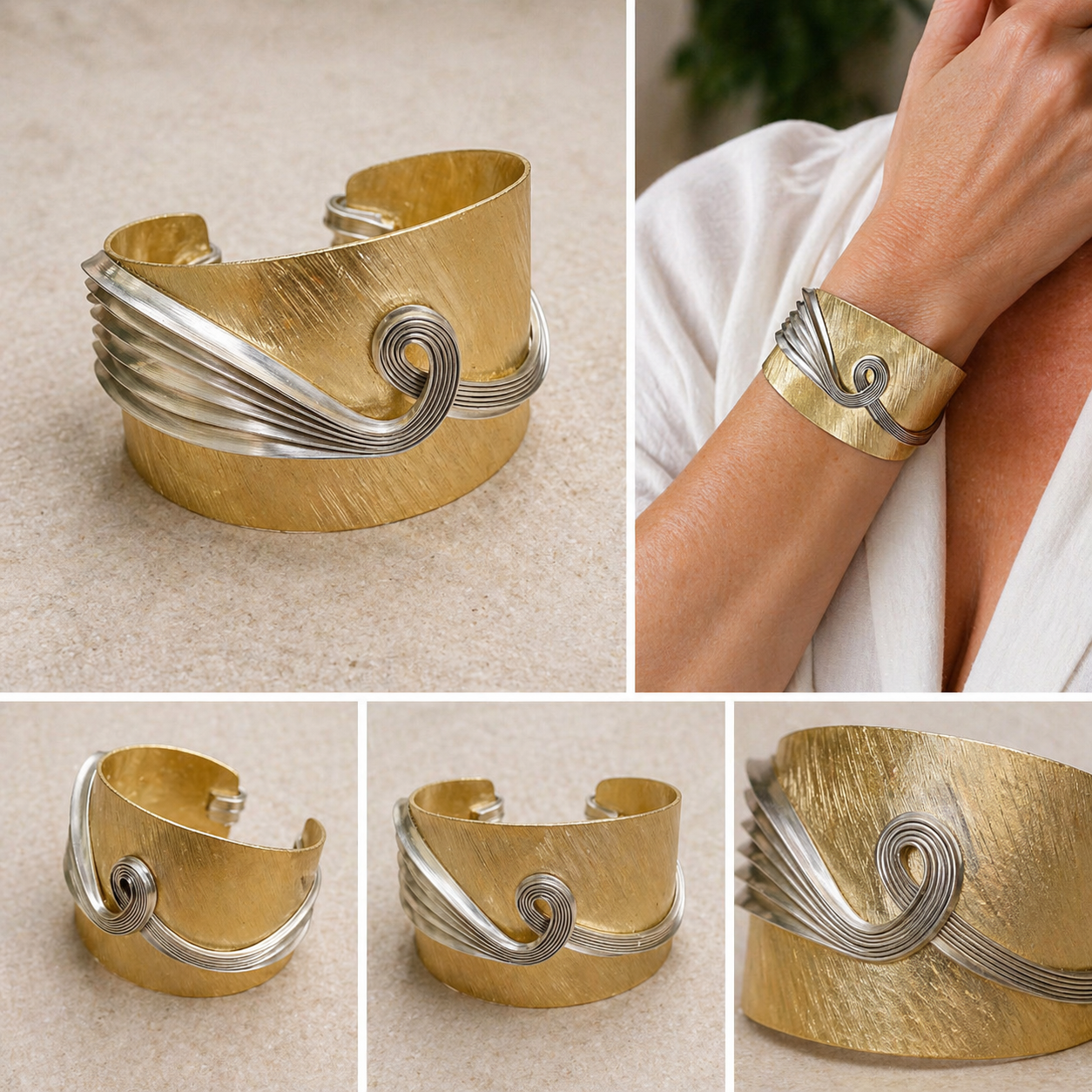 Zlatni Wave Cuff