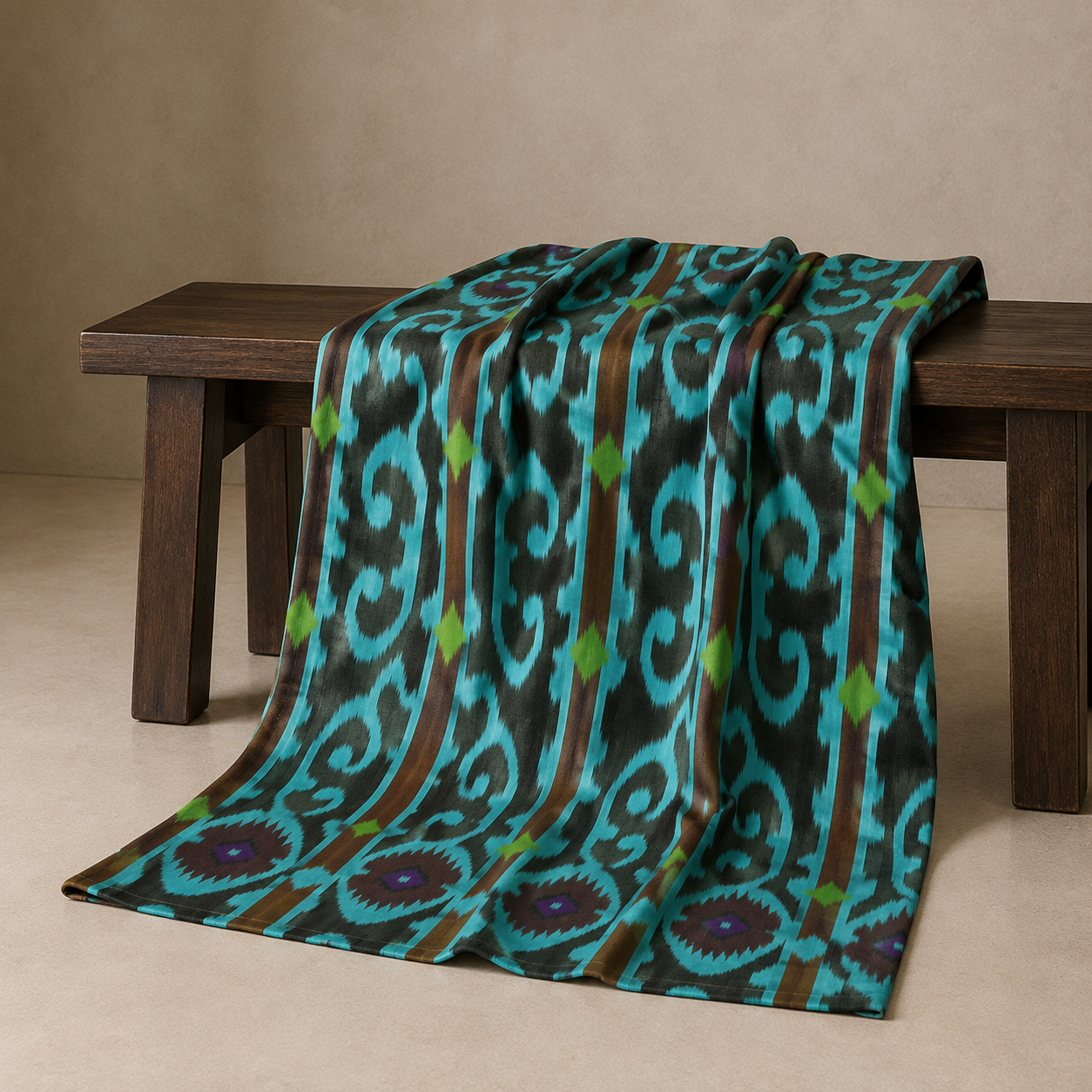 Caravan Mosaic Luxury Silk Adras Throw
