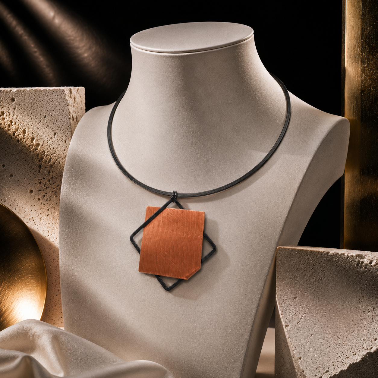 Copper Axis Pendant