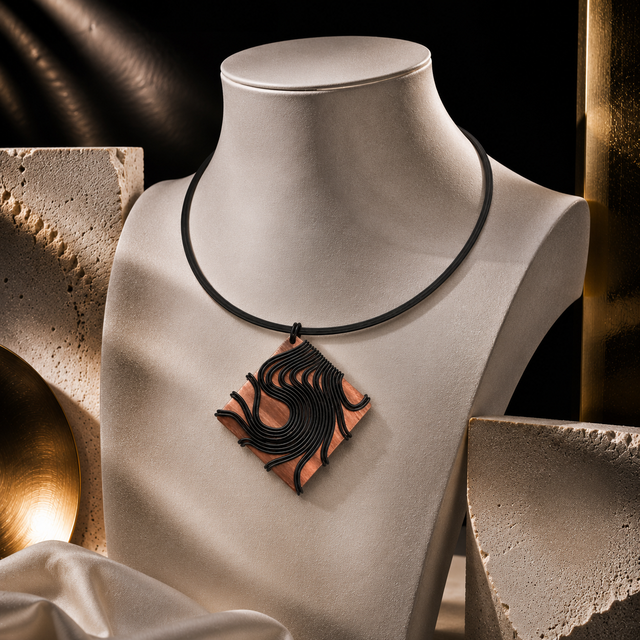 Dark Geometry Pendant